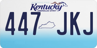 KY license plate 447JKJ