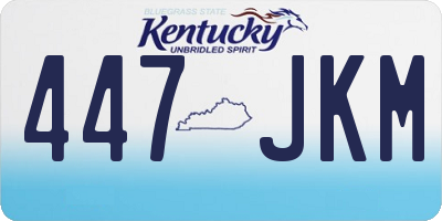 KY license plate 447JKM