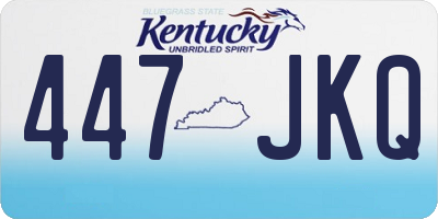 KY license plate 447JKQ