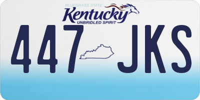 KY license plate 447JKS