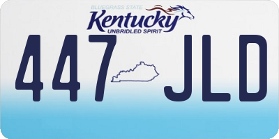 KY license plate 447JLD