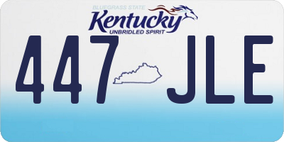 KY license plate 447JLE