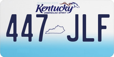 KY license plate 447JLF
