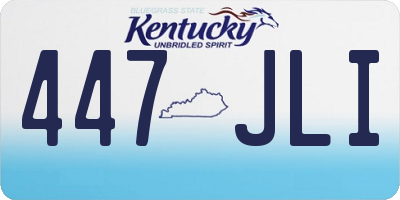 KY license plate 447JLI