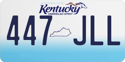 KY license plate 447JLL