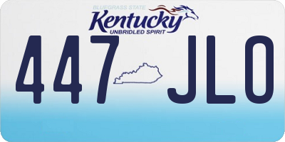 KY license plate 447JLO