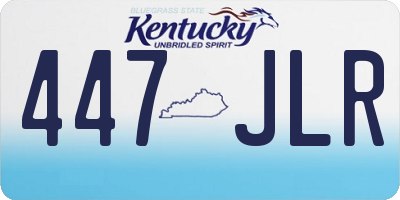 KY license plate 447JLR