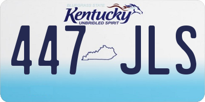 KY license plate 447JLS