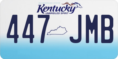 KY license plate 447JMB