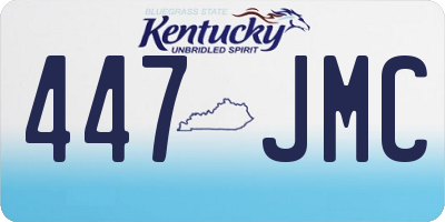 KY license plate 447JMC