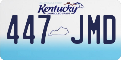 KY license plate 447JMD