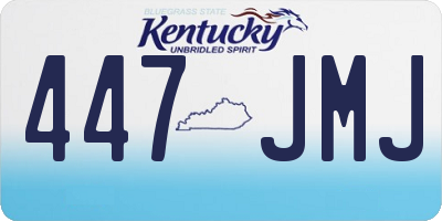 KY license plate 447JMJ