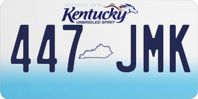 KY license plate 447JMK