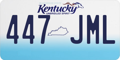KY license plate 447JML