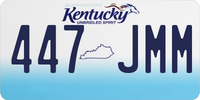 KY license plate 447JMM