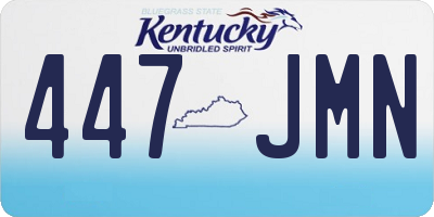KY license plate 447JMN