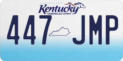 KY license plate 447JMP