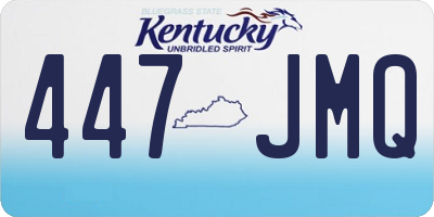 KY license plate 447JMQ