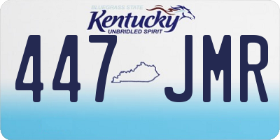 KY license plate 447JMR