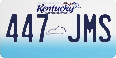 KY license plate 447JMS