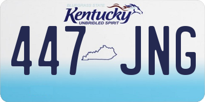 KY license plate 447JNG
