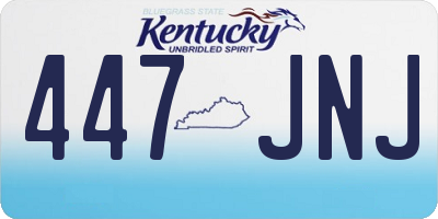 KY license plate 447JNJ