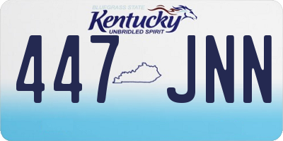 KY license plate 447JNN