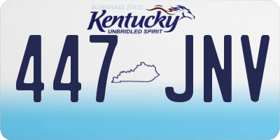 KY license plate 447JNV