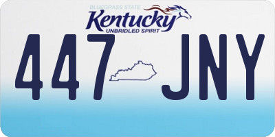 KY license plate 447JNY