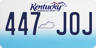KY license plate 447JOJ