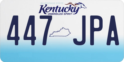 KY license plate 447JPA