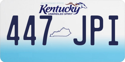 KY license plate 447JPI