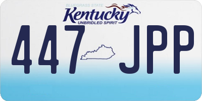 KY license plate 447JPP