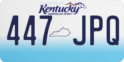 KY license plate 447JPQ