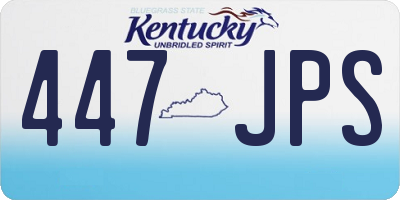 KY license plate 447JPS