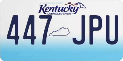 KY license plate 447JPU