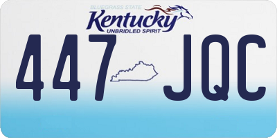 KY license plate 447JQC