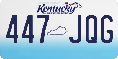 KY license plate 447JQG