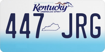 KY license plate 447JRG