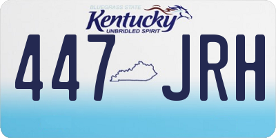 KY license plate 447JRH