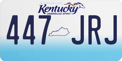 KY license plate 447JRJ