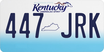 KY license plate 447JRK