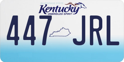 KY license plate 447JRL