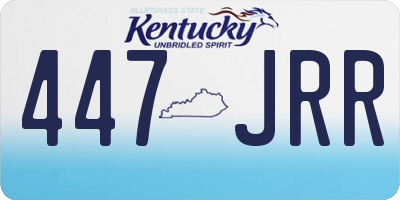 KY license plate 447JRR