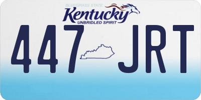 KY license plate 447JRT