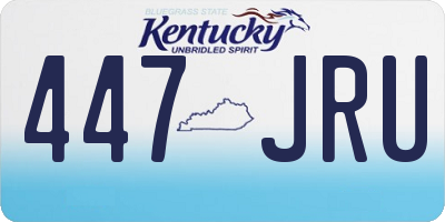 KY license plate 447JRU