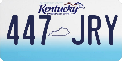 KY license plate 447JRY