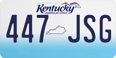 KY license plate 447JSG