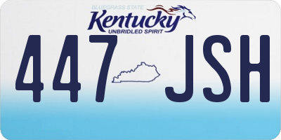 KY license plate 447JSH