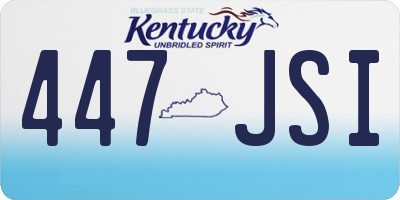 KY license plate 447JSI